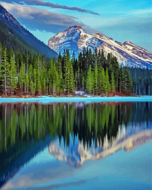 Russian Landscape Mountains Reflections Paint By Numbers