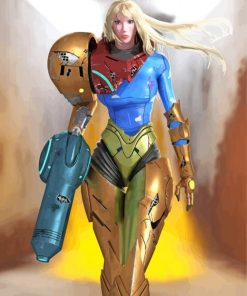 Samus Aran Game Character Paint By Numbers