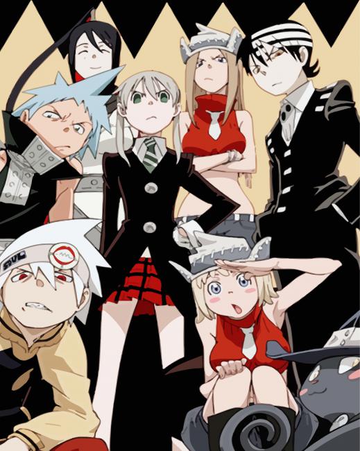 Soul Eater Anime Characters Paint By Numbers