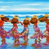 Tahitian Dancers By Sea Paint By Numbers