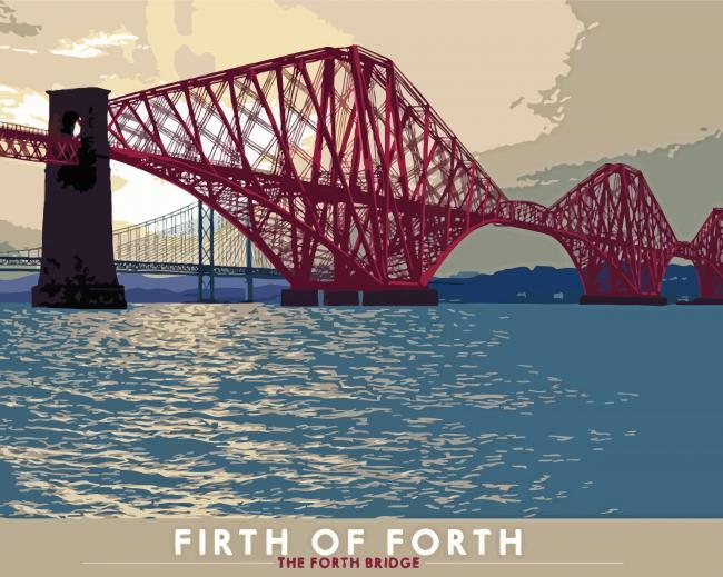 The Forth Railway Bridge Poster Paint By Numbers