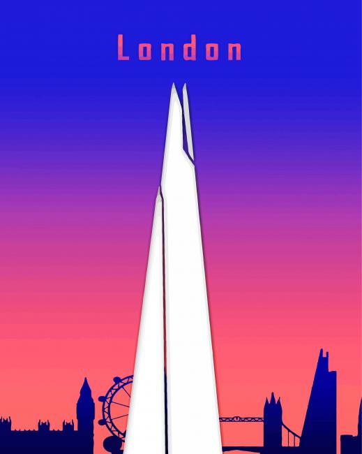 The Shard London Poster Paint By Numbers