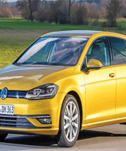 Yellow MK7 Golf Paint By Numbers