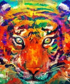 Abstract Tiger Head Art Paint By Numbers