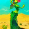 Aesthetic Cactus Girl Paint By Numbers