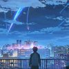 Anime Night City Lights Paint By Numbers