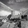 Black And White Godshill Village Paint By Numbers