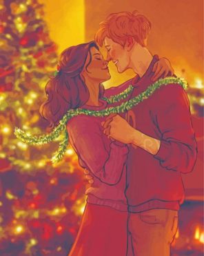 Christmas Hermione And Ron Paint By Number