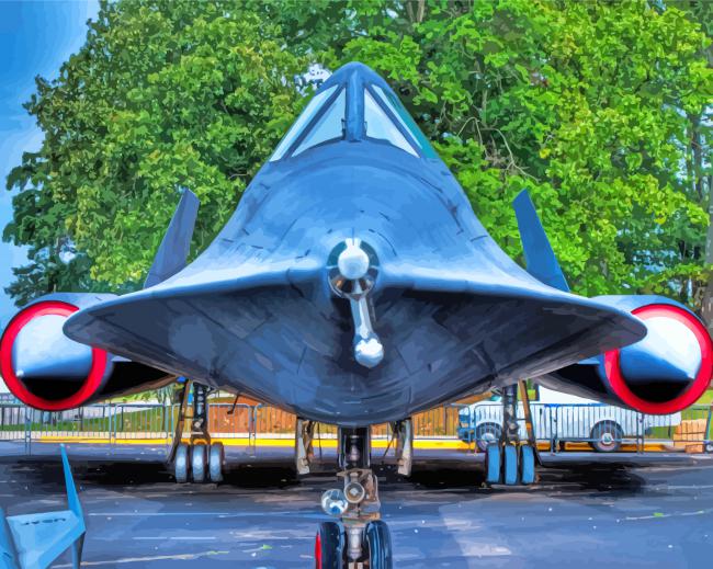 Close Up SR 71 Blackbird Paint By Numbers