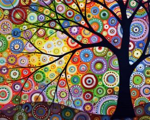 Colorful Circle Tree Paint By Numbers