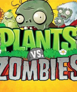 Cool Plants Vs Zombies Video Game Poster Paint By Numbers