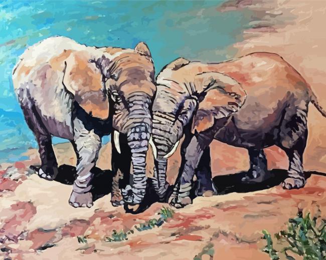 Elephant Lovers Paint By Numbers