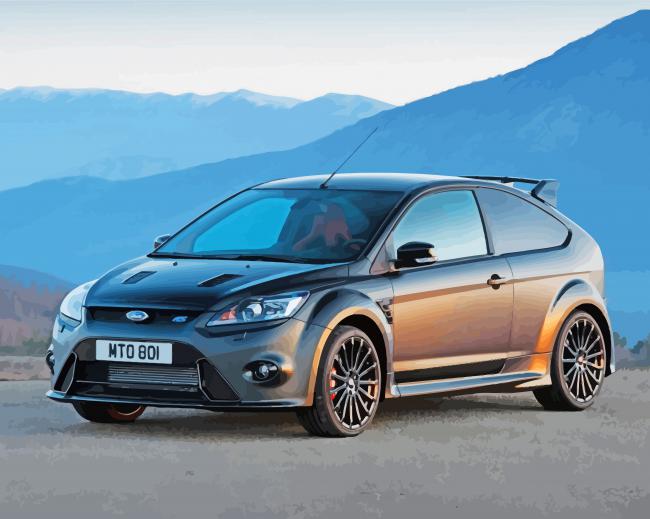 Ford Focus RS Car Paint By Numbers