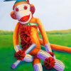 Graduate Sock Monkey Paint By Numbers