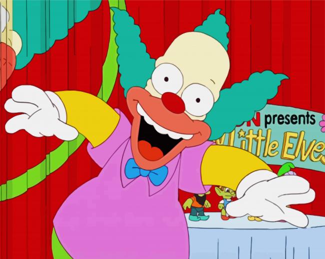 Krusty The Clown Show Paint By Numbers