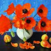 Orange Poppies In Vase Paint By Numbers