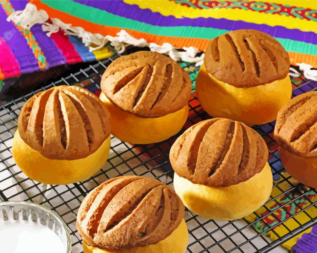 Pan Dulce Mexican Bread Paint By Numbers