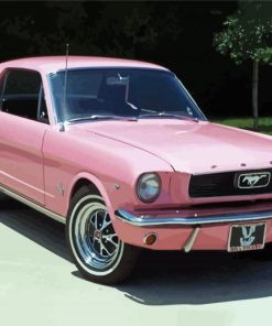 Pink 1966 Mustang Paint By Number
