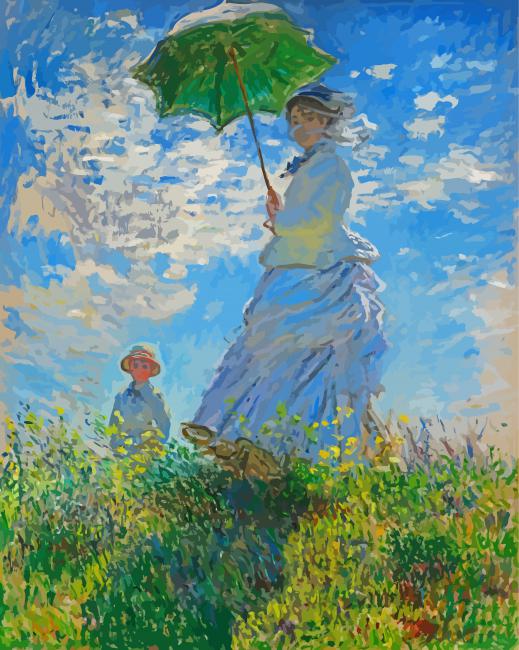 Woman With A Parasol Paint By Numbers