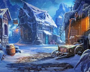 Wonderful Winter Village Paint By Numbers