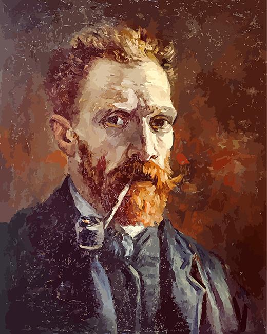 Van Gogh Pipe Portrait Paint By Numbers