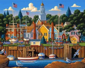 Marblehead Town Art Paint By Numbers
